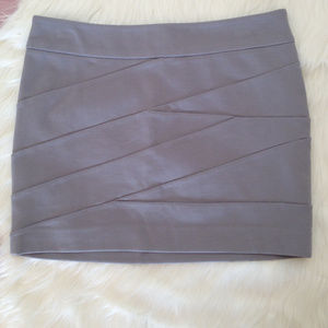 Gray Bodycon Pencil Mini Skirt